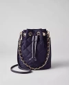 Ann Taylor Quilted Drawstring Bucket Bag In Pure Sapphire