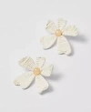 Ann Taylor Raffia Flower Stud Earrings