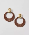 Ann Taylor Raffia Wrapped Hoop Earrings