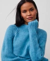 Ann Taylor Raglan Wedge Sweater In Pristine Aqua