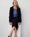 Ann Taylor Refined Denim Pencil Skirt In Dark Indigo