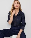 Ann Taylor Relaxed Chambray Shirt In Dark Chambray