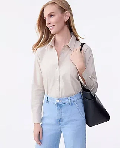 Ann Taylor Relaxed Perfect Shirt In Neutral