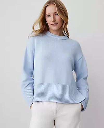 Ann Taylor Relaxed Sweater In Pristine Blue