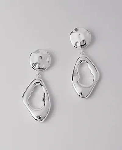 Ann Taylor Rhombus Drop Earrings In Metallic