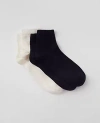 Ann Taylor Ribbed Ankle Sock Set In Night Sky