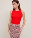 Ann Taylor Ribbed Halter Sweater Shell Top