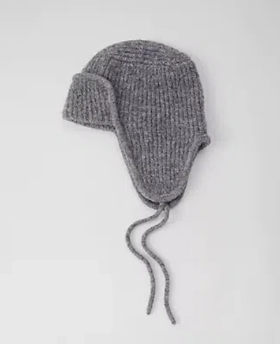 Ann Taylor Ribbed Knit Trucker Hat In Quiet Shade Grey