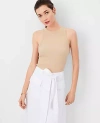 Ann Taylor Ribbed Tank Top In Baguette