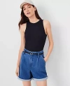 Ann Taylor Ribbed Tank Top In Black