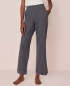 Ann Taylor Ribbed Wide-leg Lounge Pants In Gray