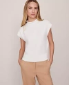Ann Taylor Roll Neck Sweater Vest In White