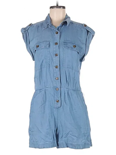 Pre-owned Ann Taylor Romper In Blue