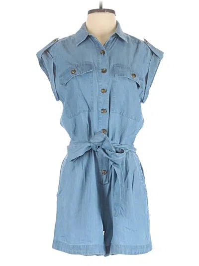 Pre-owned Ann Taylor Romper In Blue