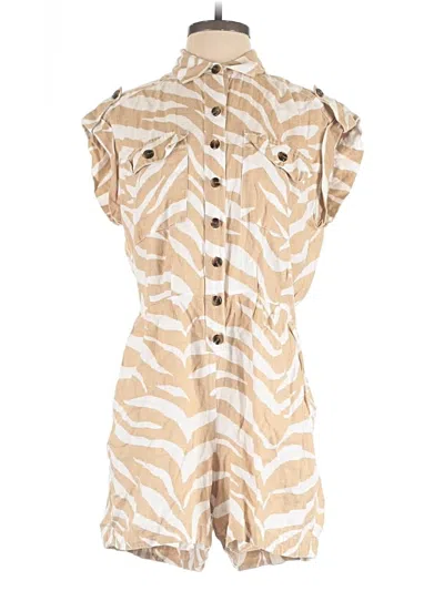 Pre-owned Ann Taylor Romper In Tan