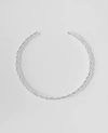 Ann Taylor Rope Collar Necklace In Silvertone