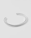 Ann Taylor Rope Metal Cuff Bracelet In Silver