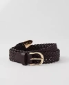 Ann Taylor Round Buckle Braided Belt In Brown