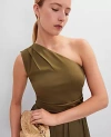 Ann Taylor Petite Ruched One Shoulder Top