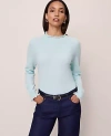 Ann Taylor Ruffle Trimmed Mock Neck Sweater