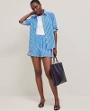 Ann Taylor Ruffled Pajama Shorts In Maritime Blue