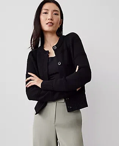 Ann Taylor Saddle Sleeve Cardigan In Black