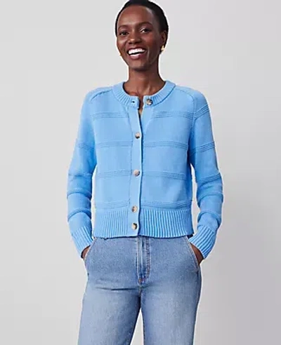 Ann Taylor Saddle Sleeve Cardigan In Clear Skies