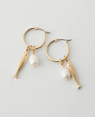 Ann Taylor Sardine Hoop Earrings In Gold