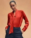 Ann Taylor Satin Bow Blouse