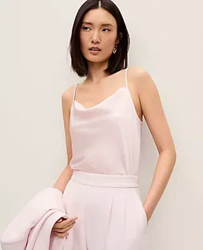 Ann Taylor Satin Cowl Neck Tank Top