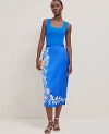 Shop Ann Taylor Satin Midi Wrap Skirt In B Power Blue