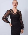 Ann Taylor Scalloped Lace Top In Black