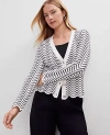 Ann Taylor Scalloped V-neck Cardigan