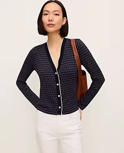 Ann Taylor Scalloped V-neck Cardigan