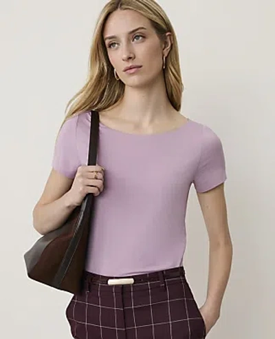 Ann Taylor Scoop Neck Sleeve Tee