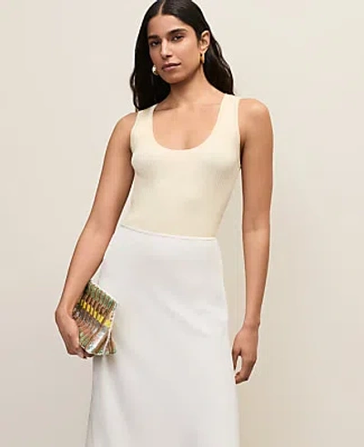 Ann Taylor Scoop Neck Sweater Shell Top In Neutral