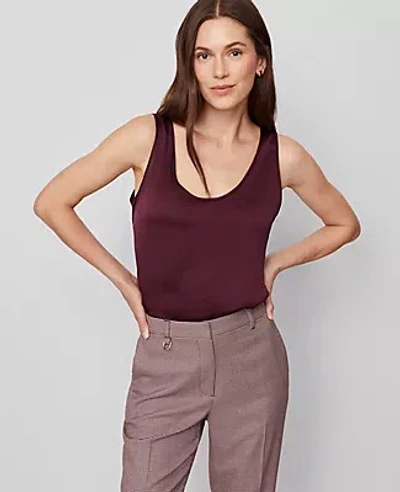 Ann Taylor Scoop Neck Tank Top In Purple