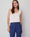 Ann Taylor Scoop Neck Tank Top In White