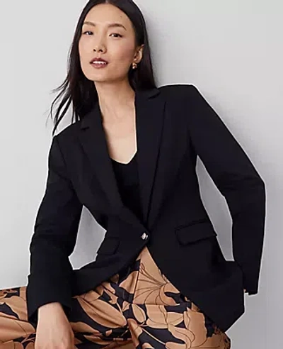 Ann Taylor Sculptural Blazer In Black