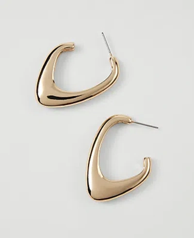 Ann Taylor Sculptural Hoop Earrings In Gold