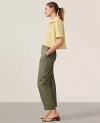 Ann Taylor Seamed Straight Ankle Pant In Green Kalamata
