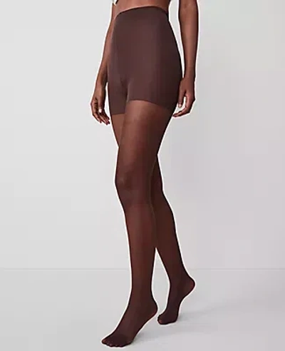 Ann Taylor Semi Sheer Tights In Warm Brown