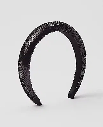 Ann Taylor Sequin Headband In Black