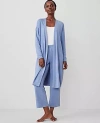 Ann Taylor Shawl Collar Duster In Colony Blue