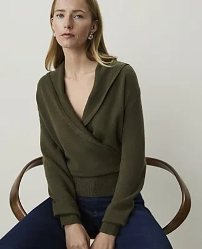Ann Taylor Shawl Collar Sweater In Caper Shadow