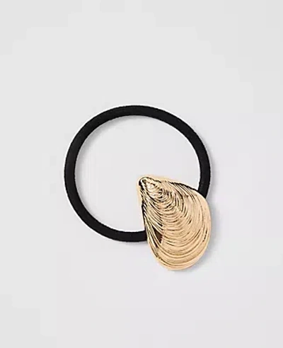 Ann Taylor Shell Hair Tie In Gold