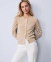 Ann Taylor Shimmer Ann Cardigan In Gold