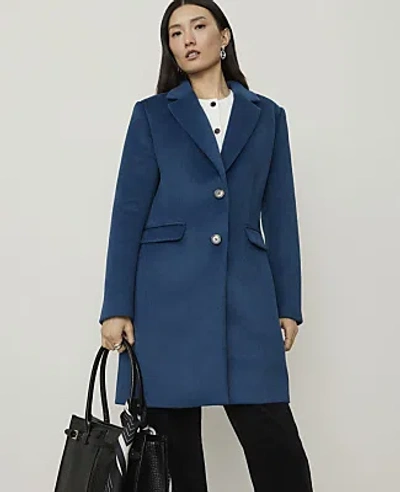 Ann Taylor Short Chesterfield Coat In Moonlit Backdrop