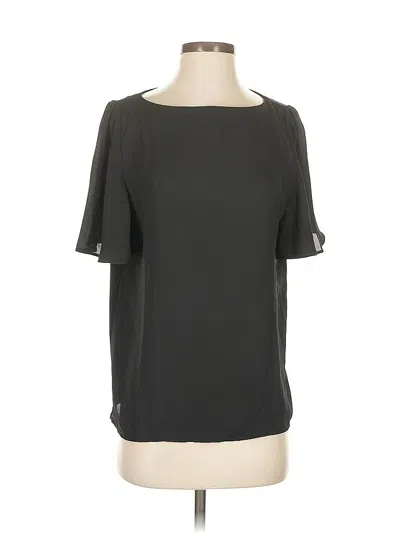 Pre-owned Ann Taylor Short Sleeve Blouse In Black