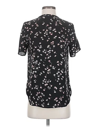 Pre-owned Ann Taylor Short Sleeve Blouse In Black